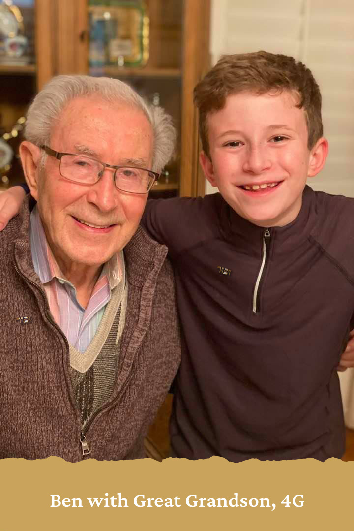 Ben with Great Grandson, 4G survivor
